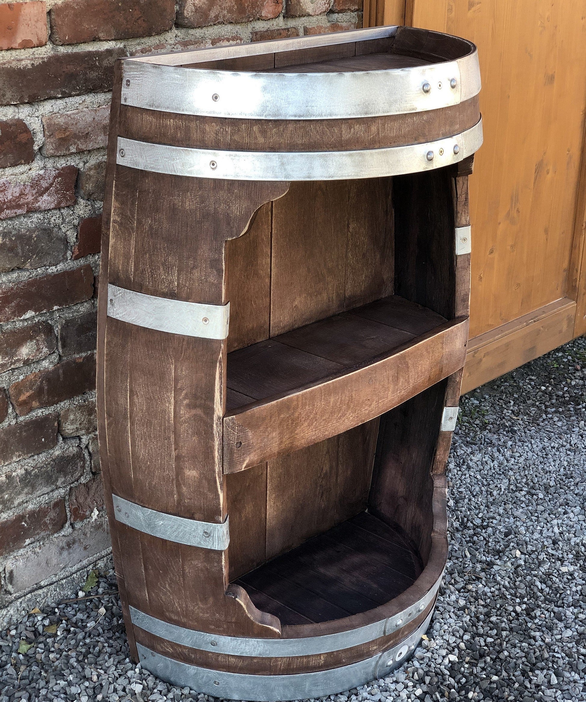 Weinfass Regal mit großer Öffnung Whisky-Optik