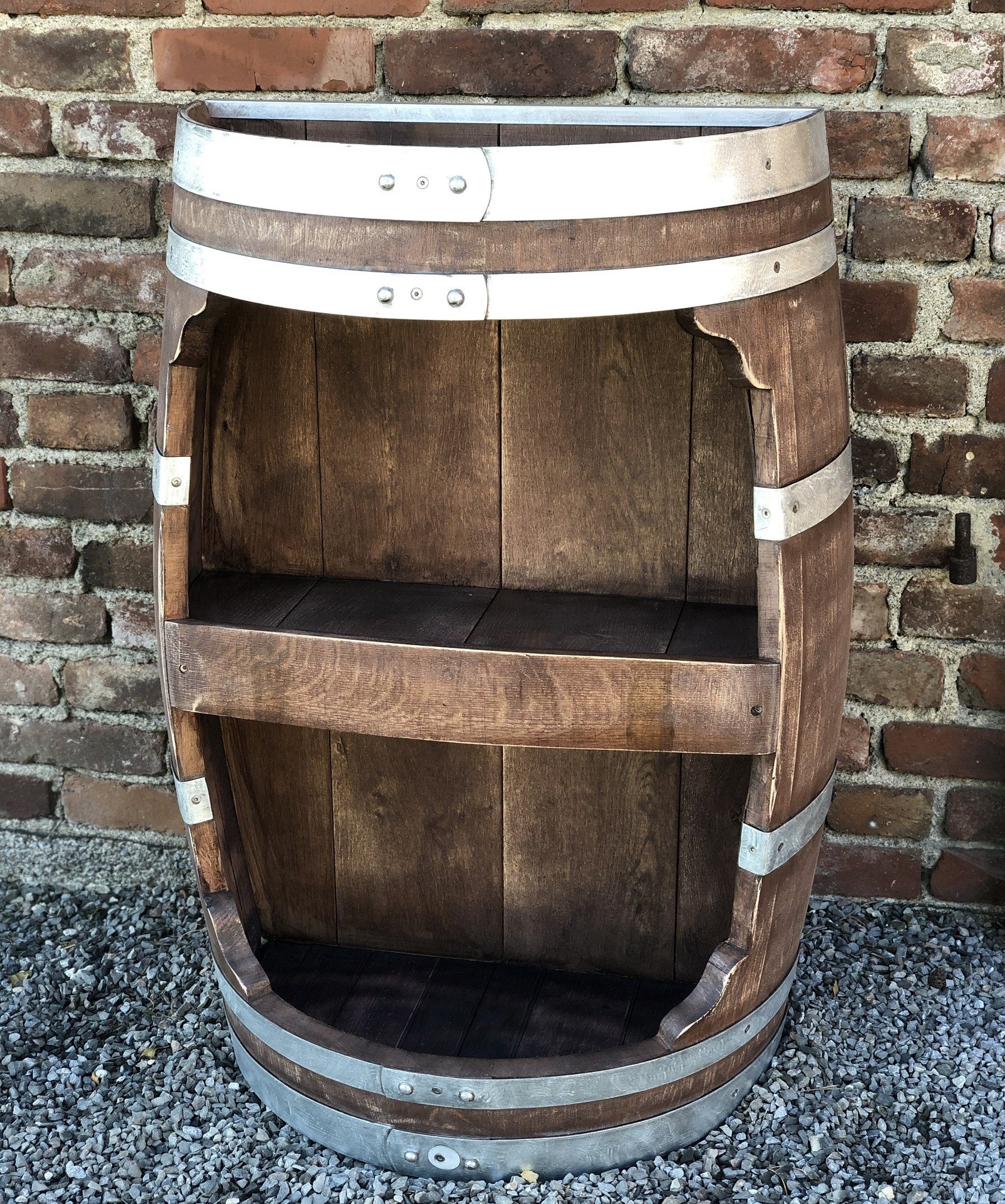 Weinfass Regal mit großer Öffnung Whisky-Optik