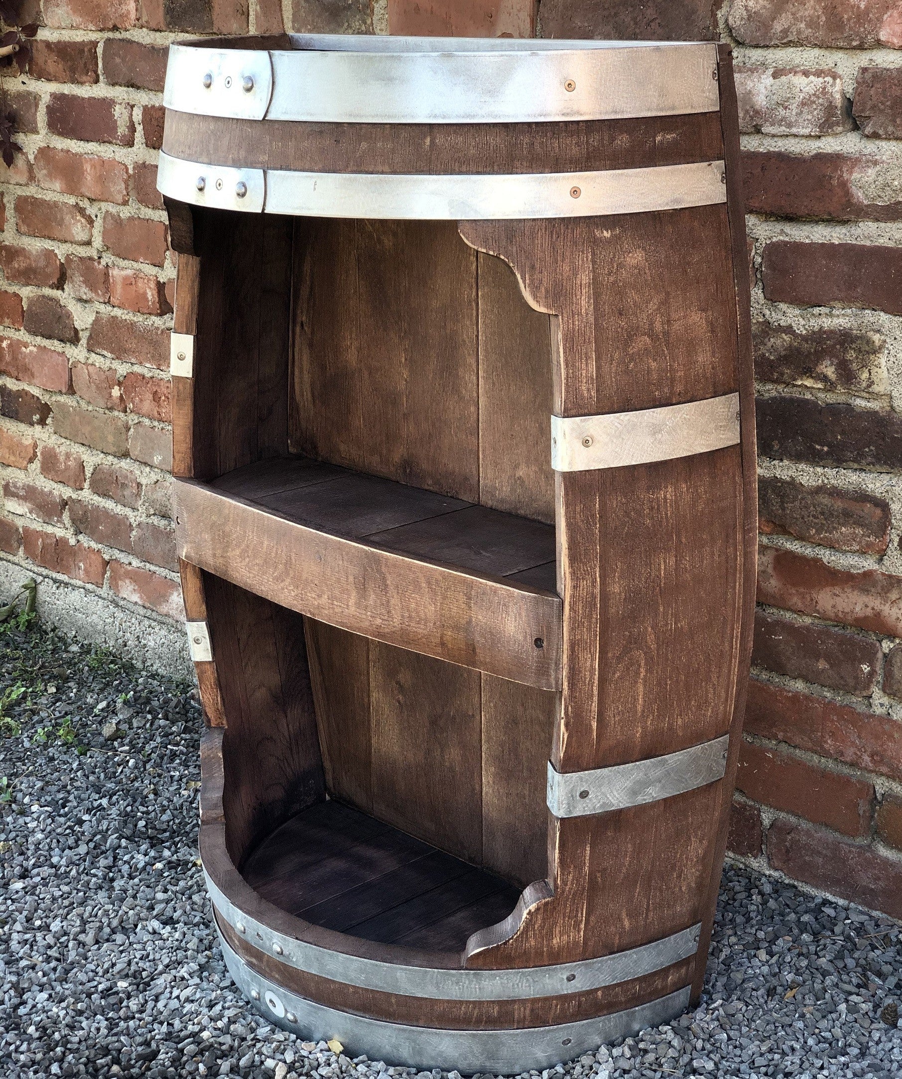 Weinfass Regal mit großer Öffnung Whisky-Optik