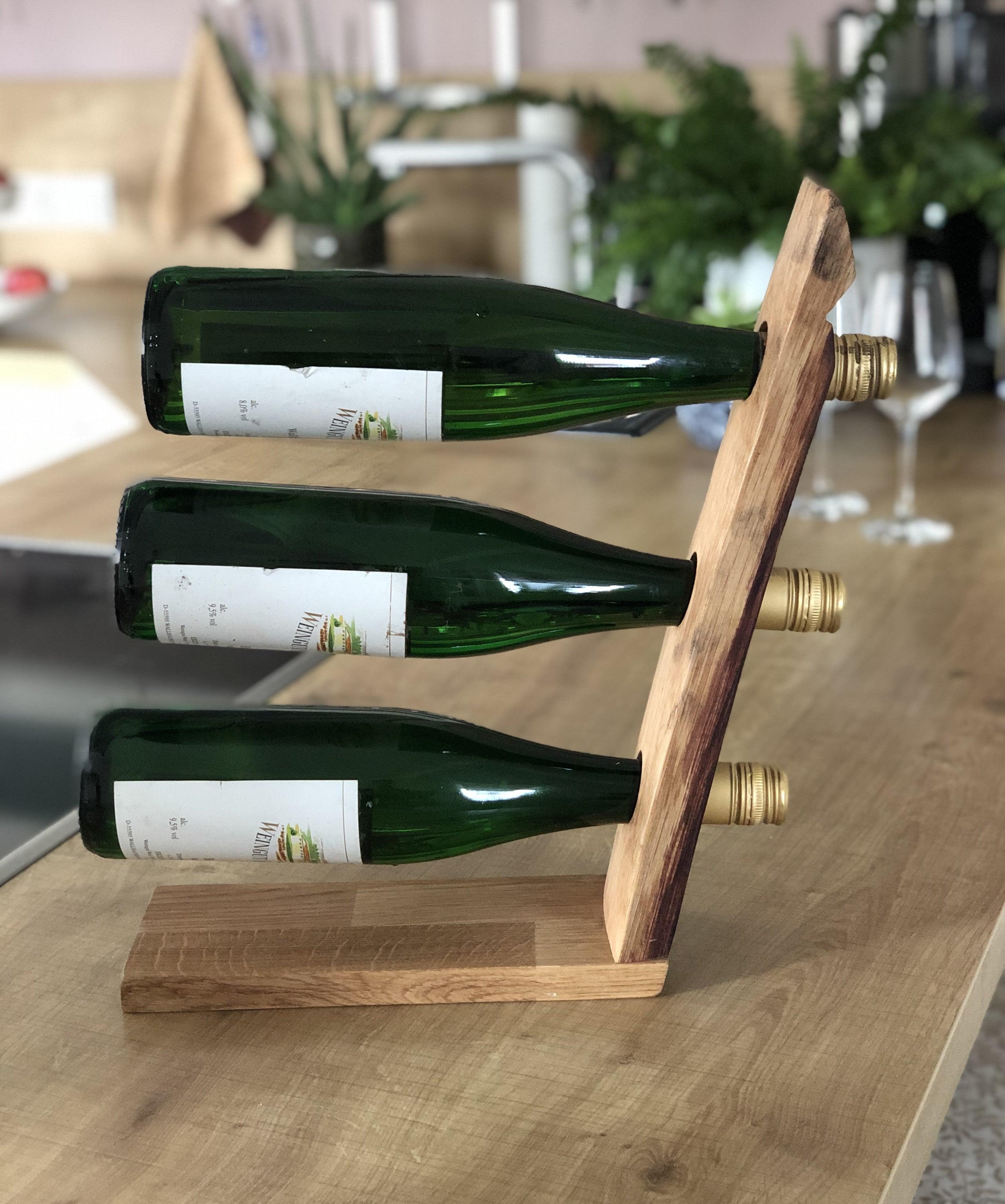 Weinflaschenhalter aus Weinfassdaube