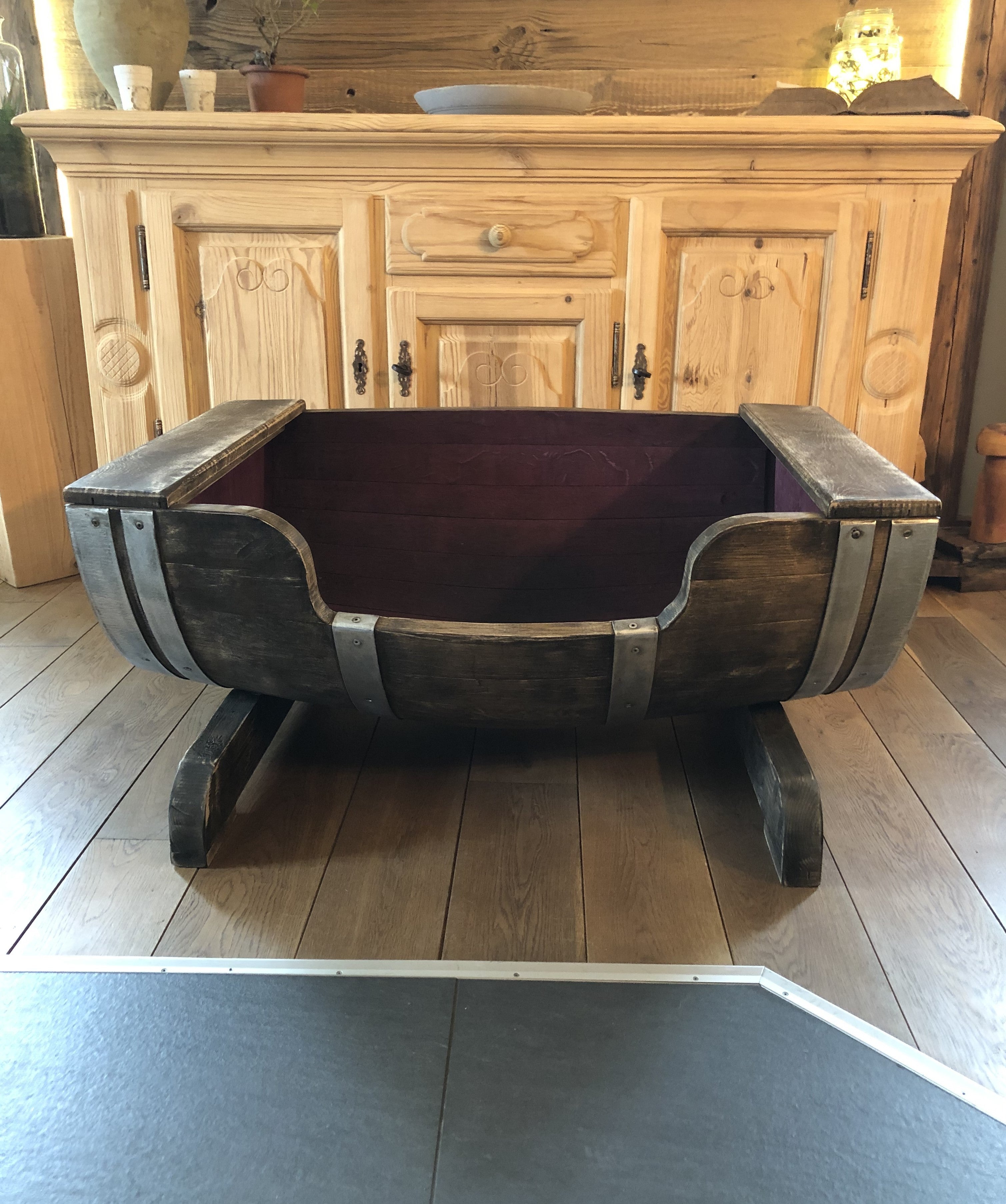 Hundebett Whiskyfass Optik
