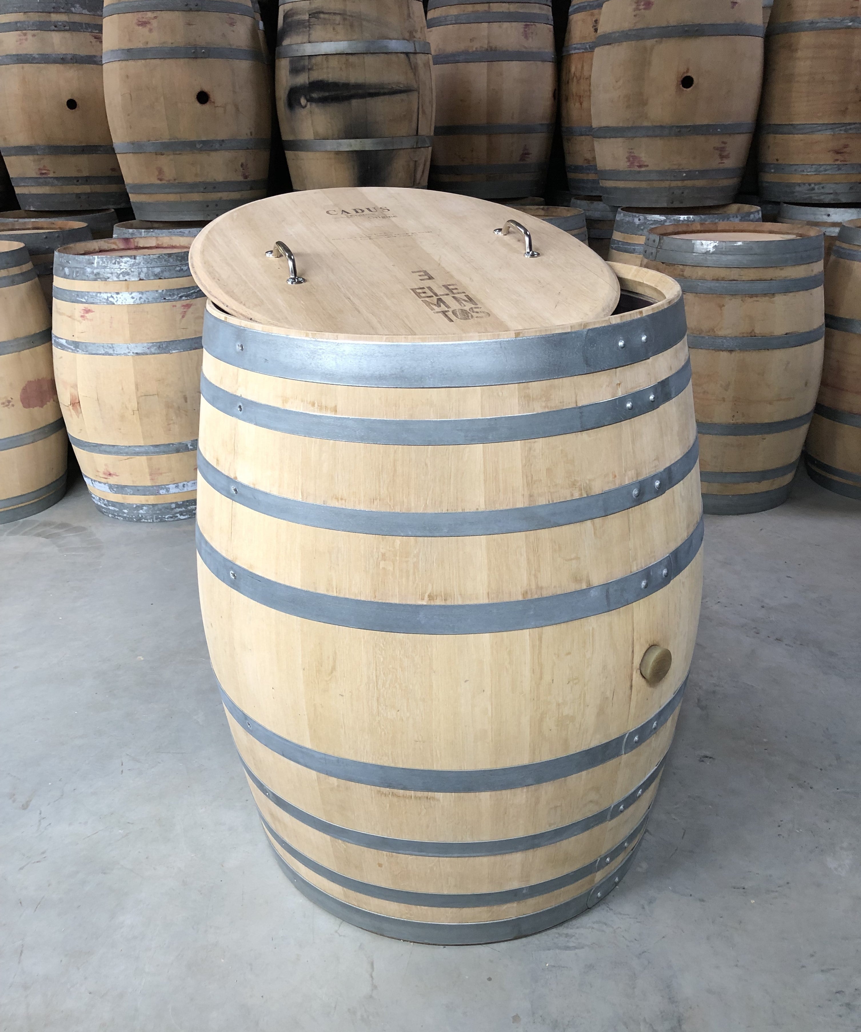 500 Liter Regentonne / Regenfass aus Weinfass