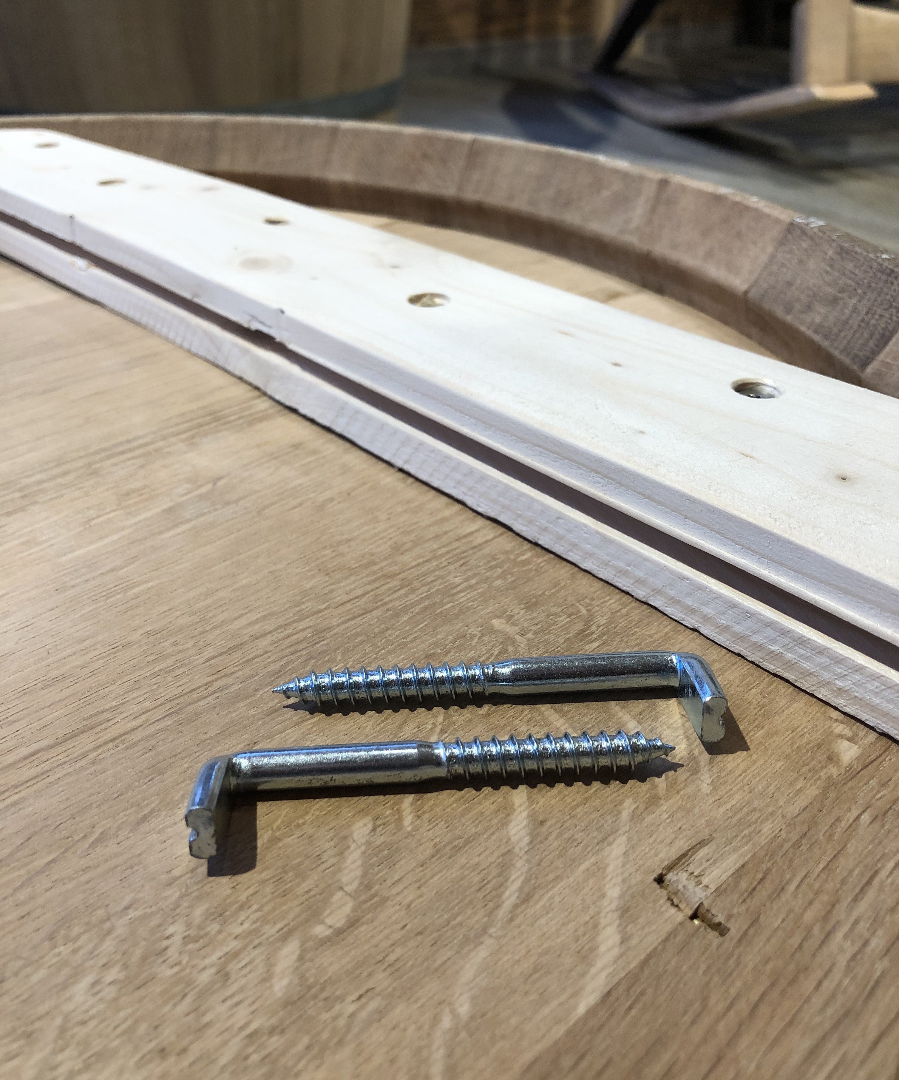 Weinfass Wandregal mit Zwischenboden