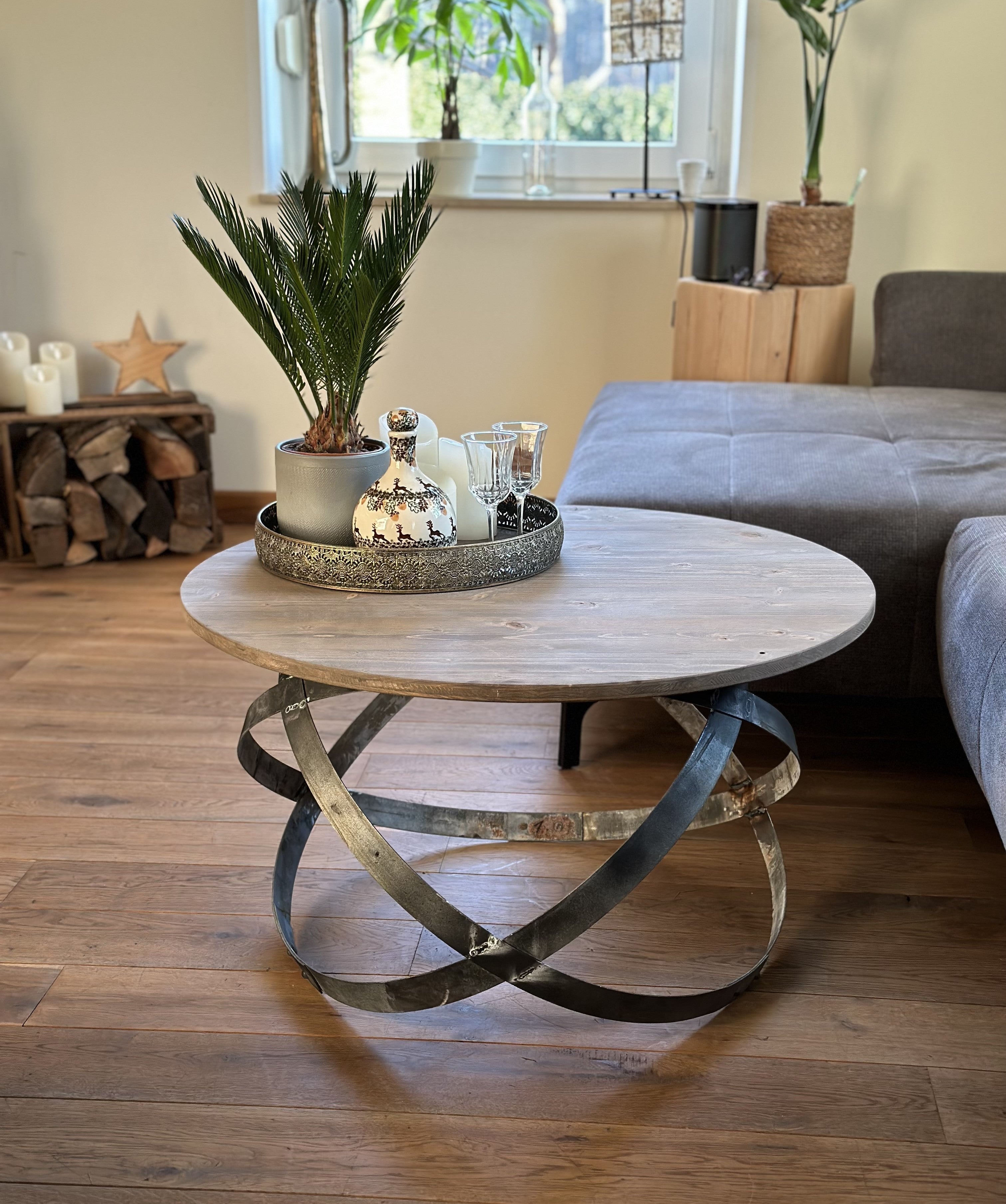 Weinfass Couchtisch Industrial-Design
