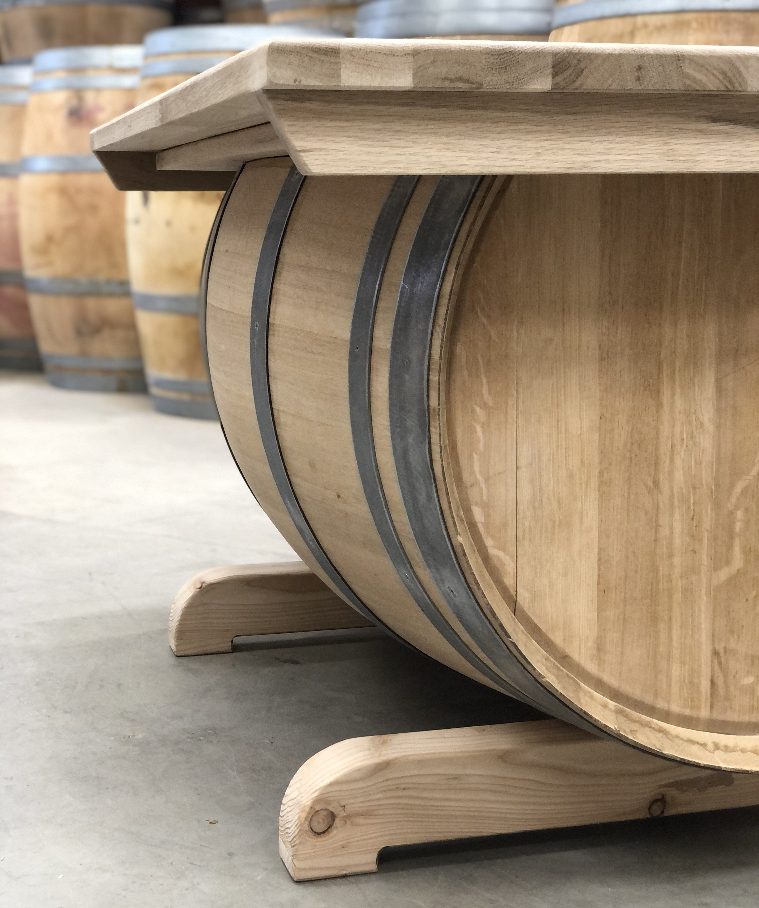 Weinfasstruhe Couchtisch aufklappbar