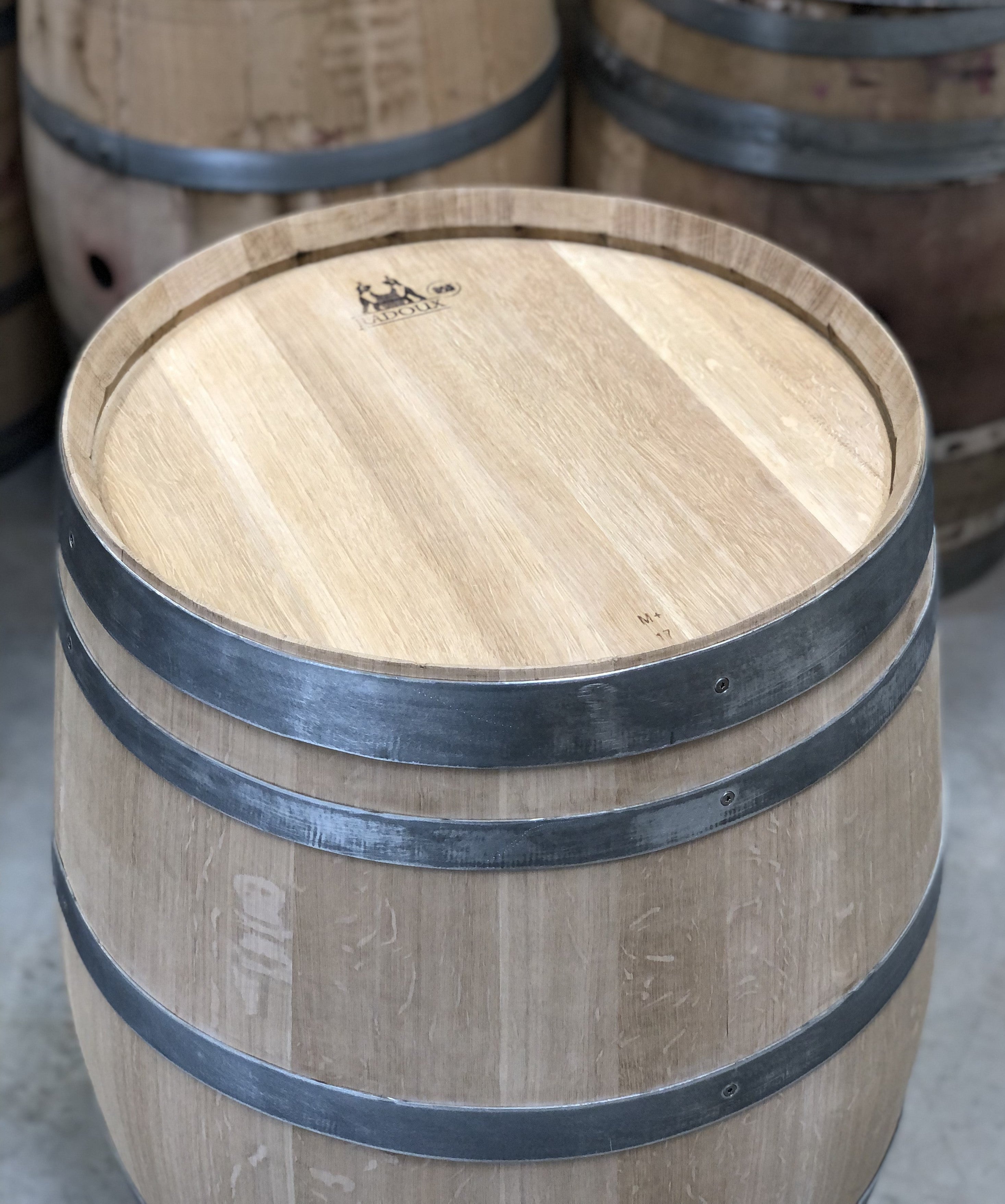Gebrauchtes Weinfass 225l, Ringe abgeschliffen und entgratet