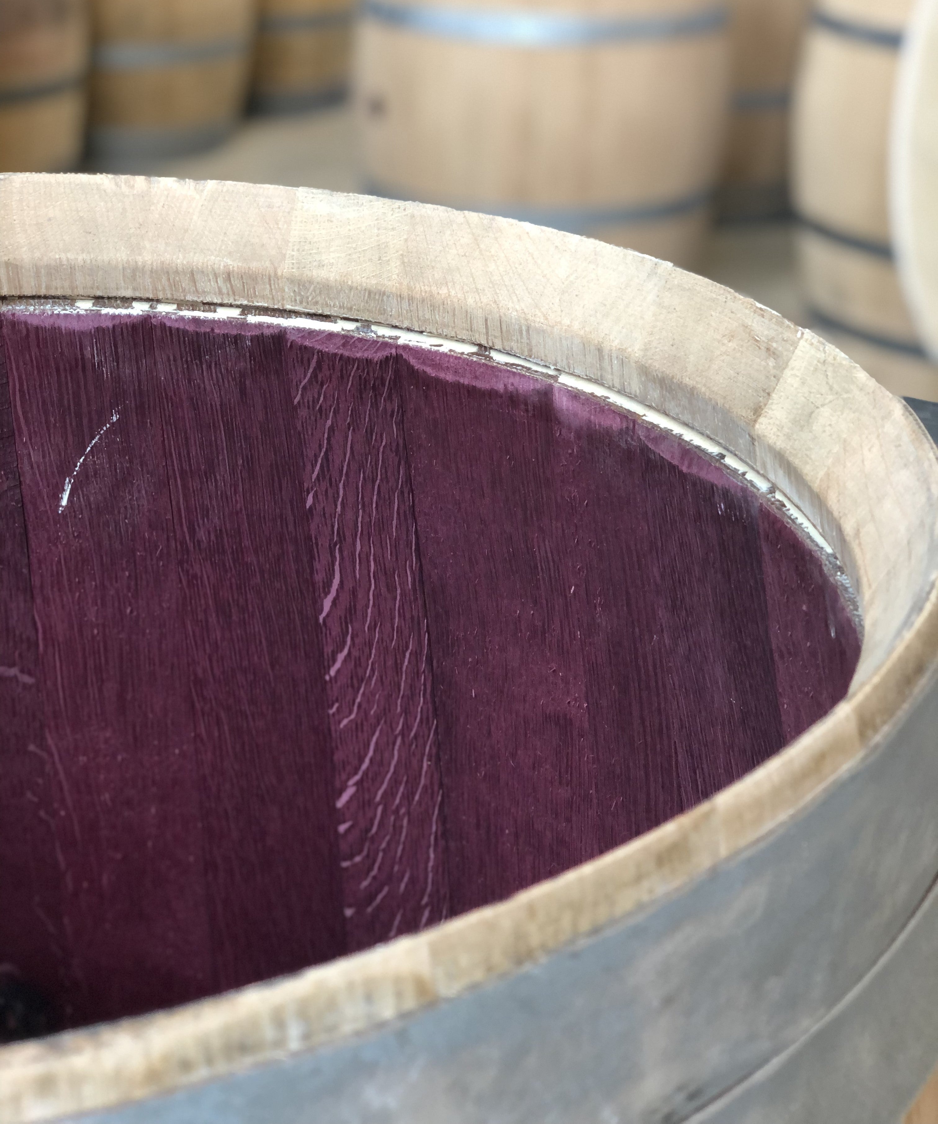 Pflanzkübel aus ganzem gebrauchten 225l-Weinfass (225l)