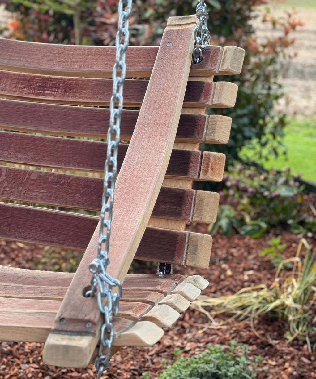 Schaukel aus Weinfassdauben Eichenholz | Hängesessel