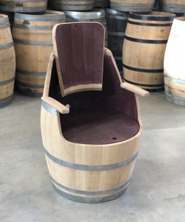 Weinfass Stuhl aus Eichenholz