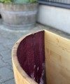 Halbierter Pflanzkübelabschnitt geölt