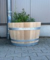 Halbierter Pflanzkübelabschnitt natur