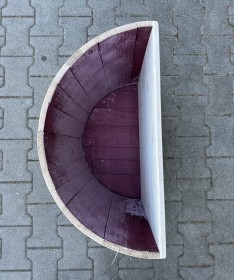 Halbierter Pflanzkübelabschnitt natur