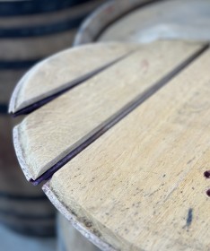 Fassdeckel aus gebrauchtem Weinfass
