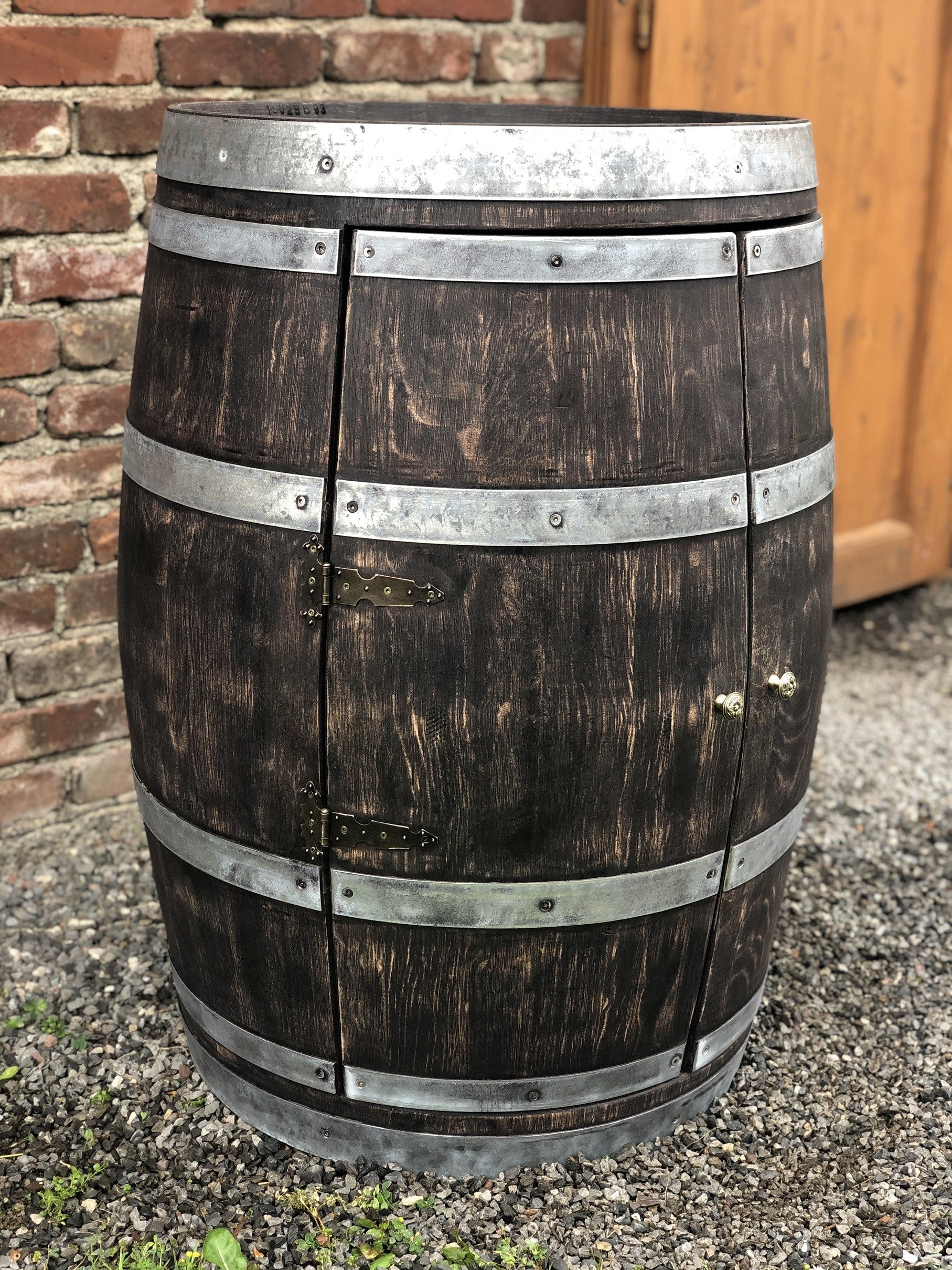 Weinfassbar shabby black