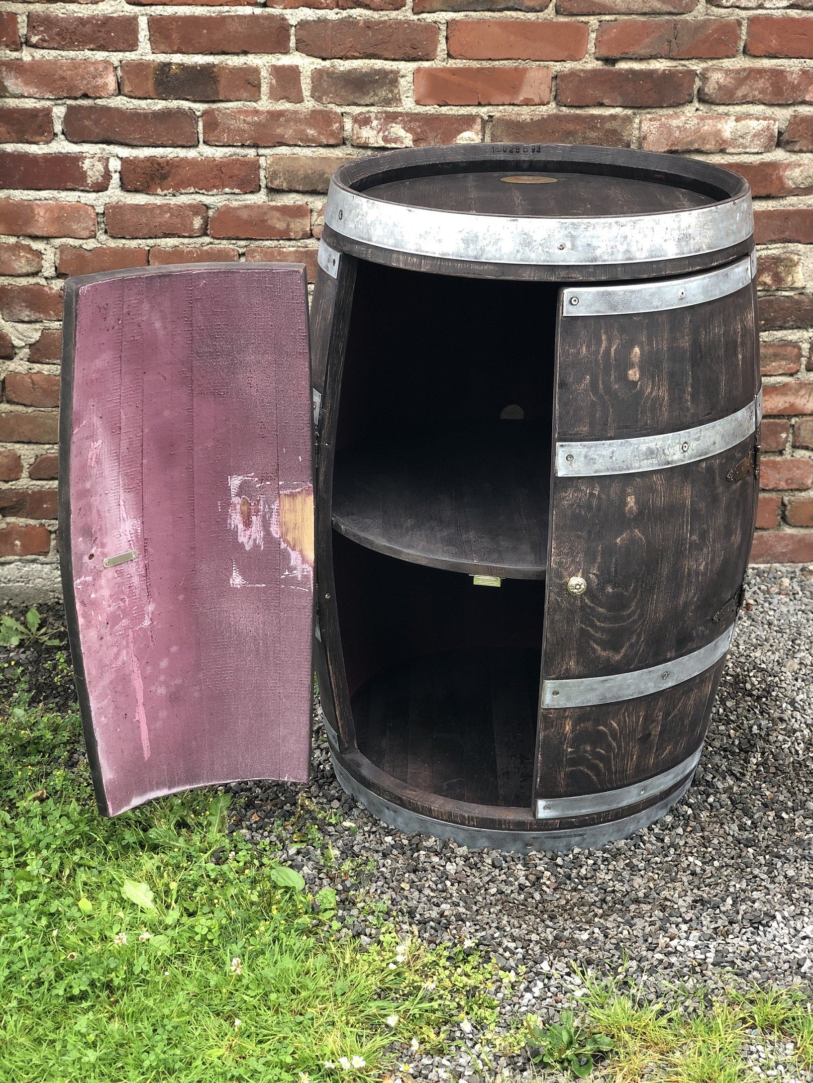 Weinfassbar shabby black