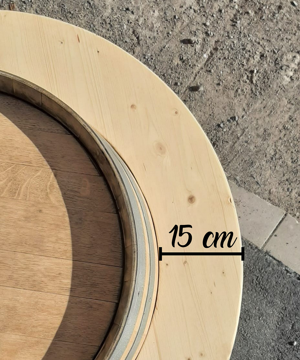 Weinfass Stehtisch Deluxe schmal