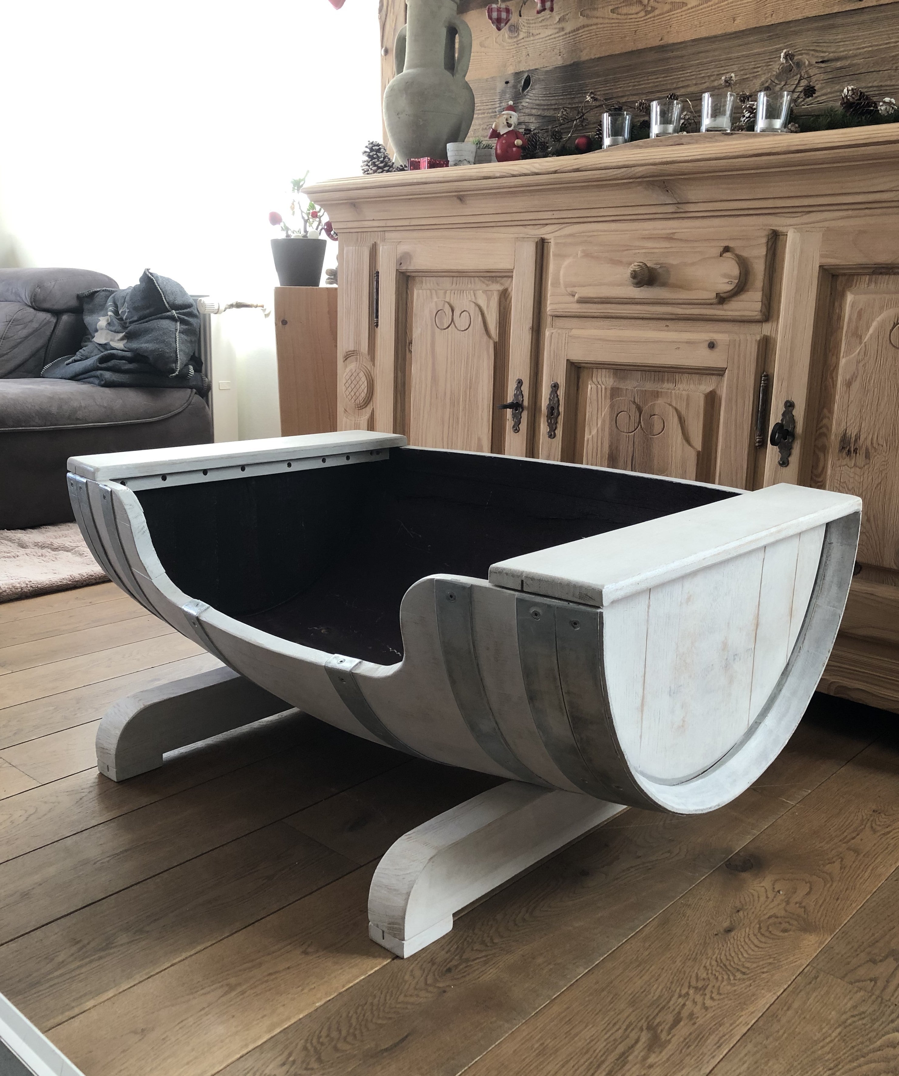 Hundebett Shabby White Optik