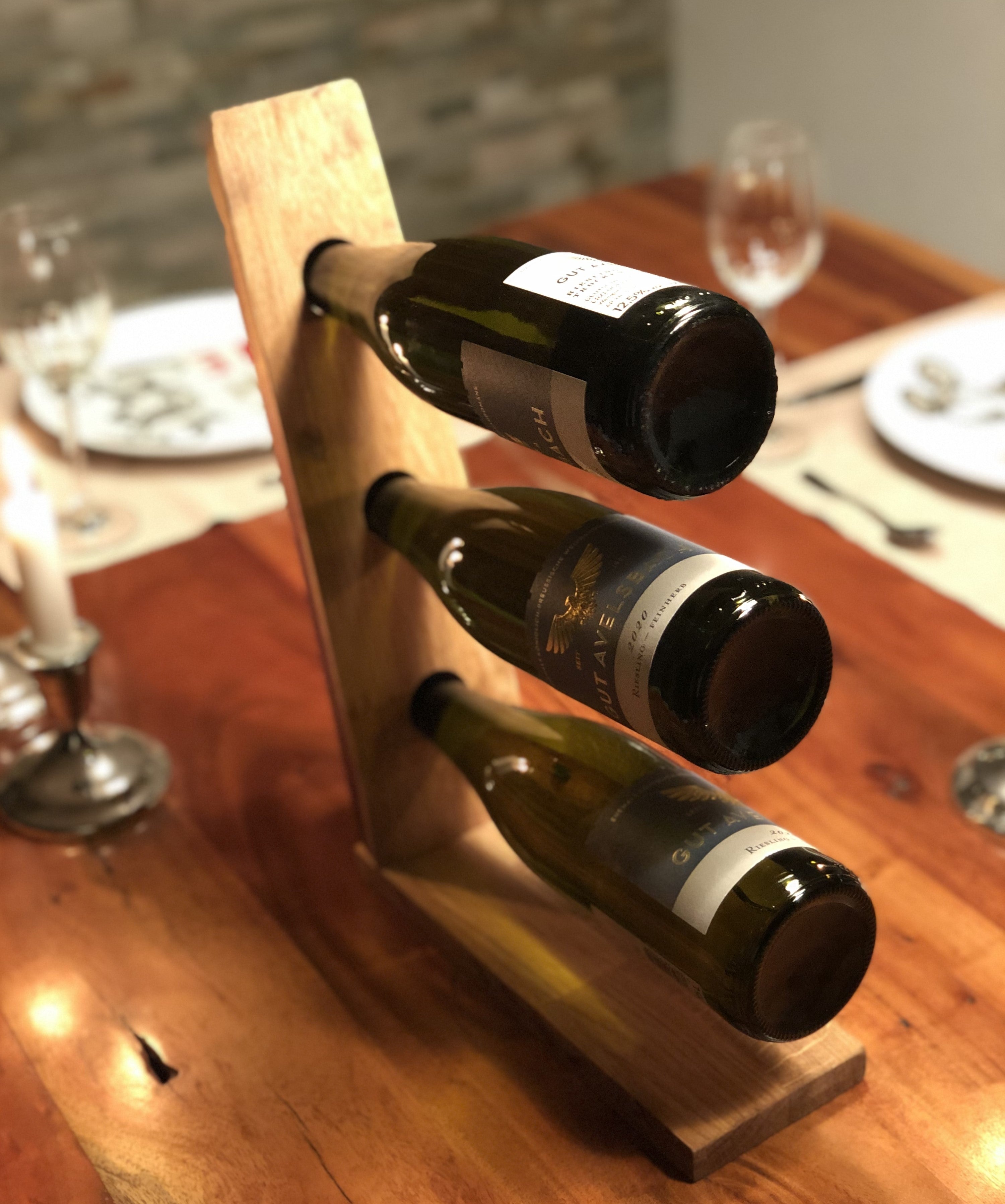Weinflaschenhalter aus Weinfassdaube
