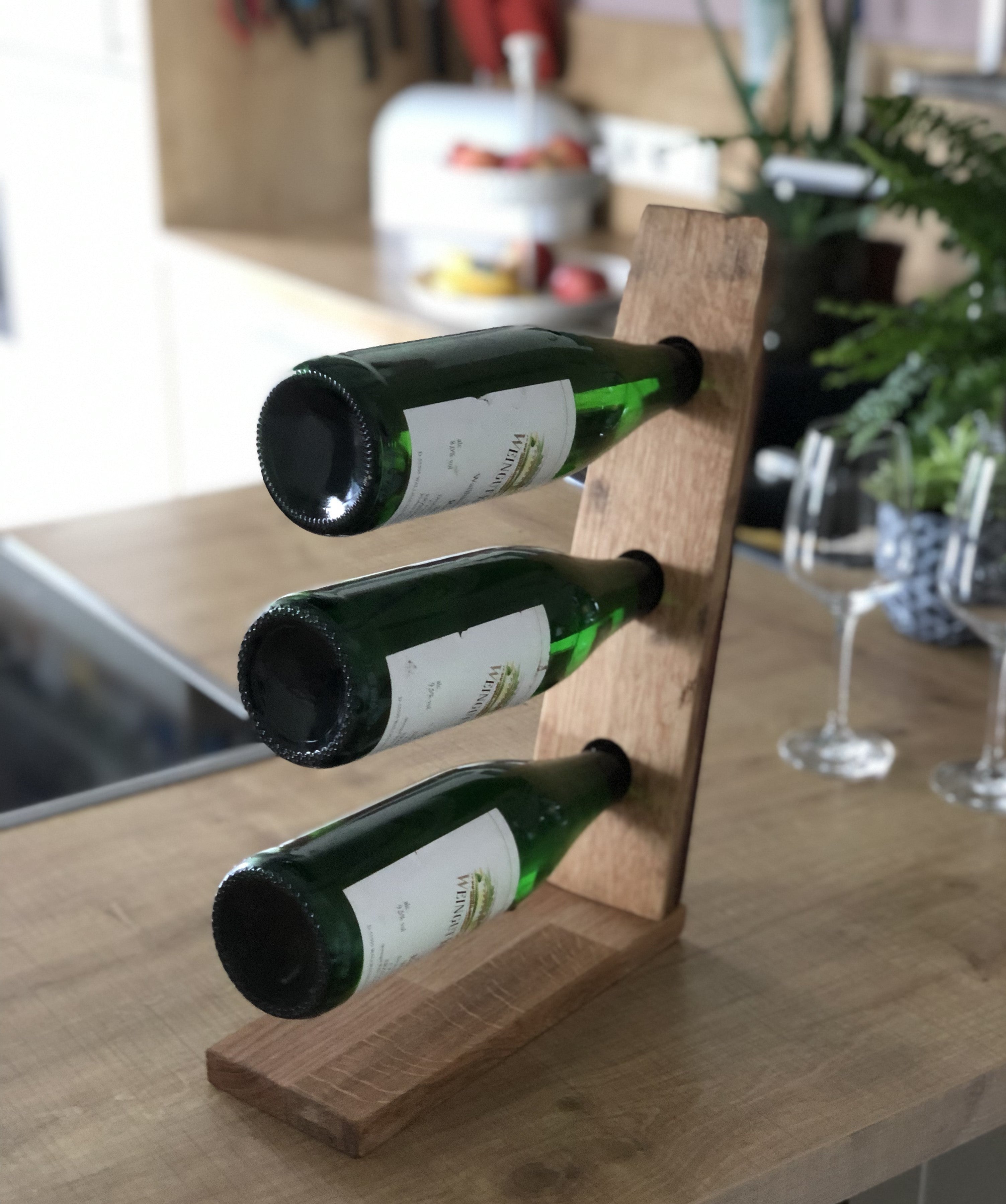 Weinflaschenhalter aus Weinfassdaube