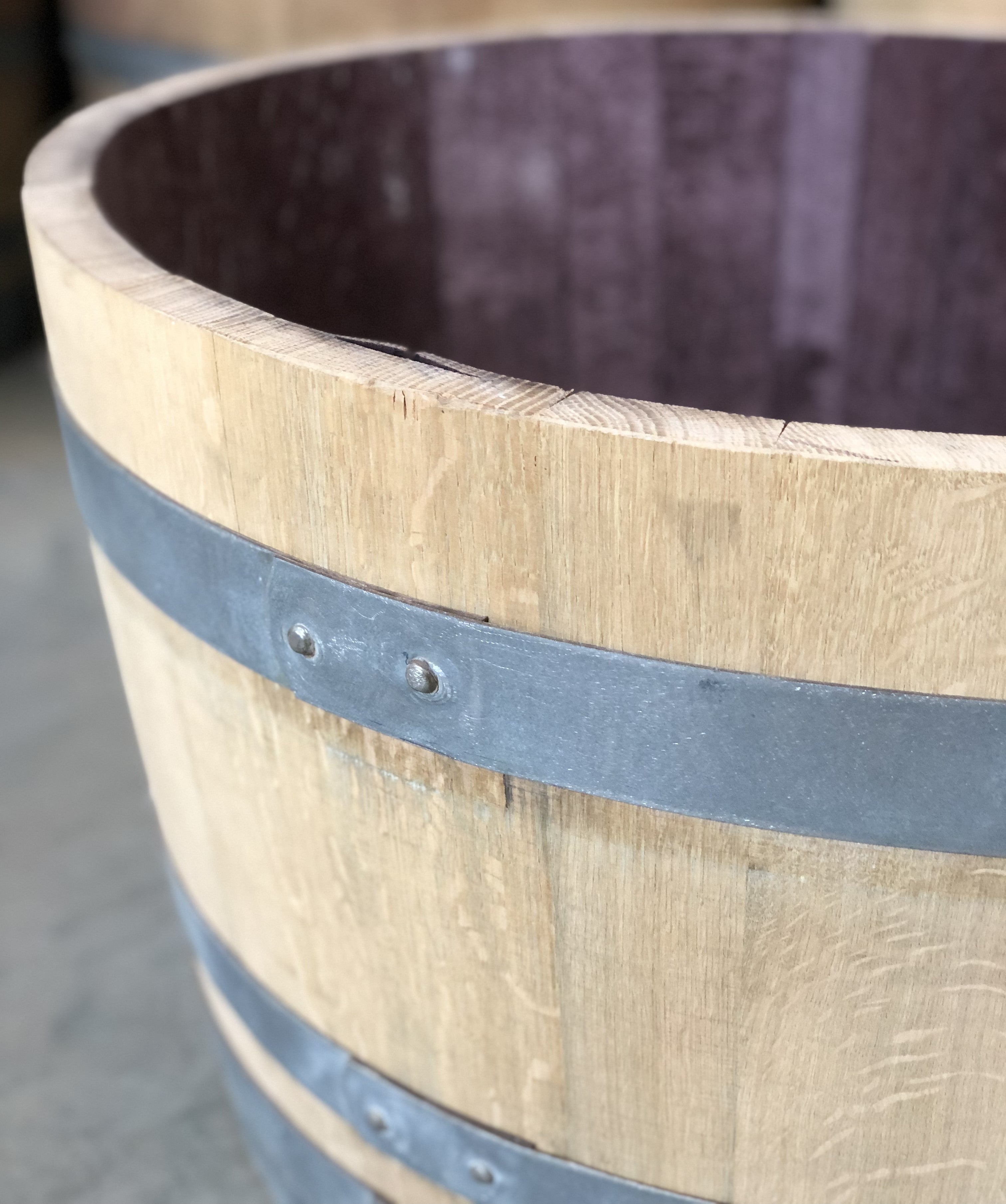 Miniteich aus 1/2 gebrauchtem 225l-Weinfass (100l)
