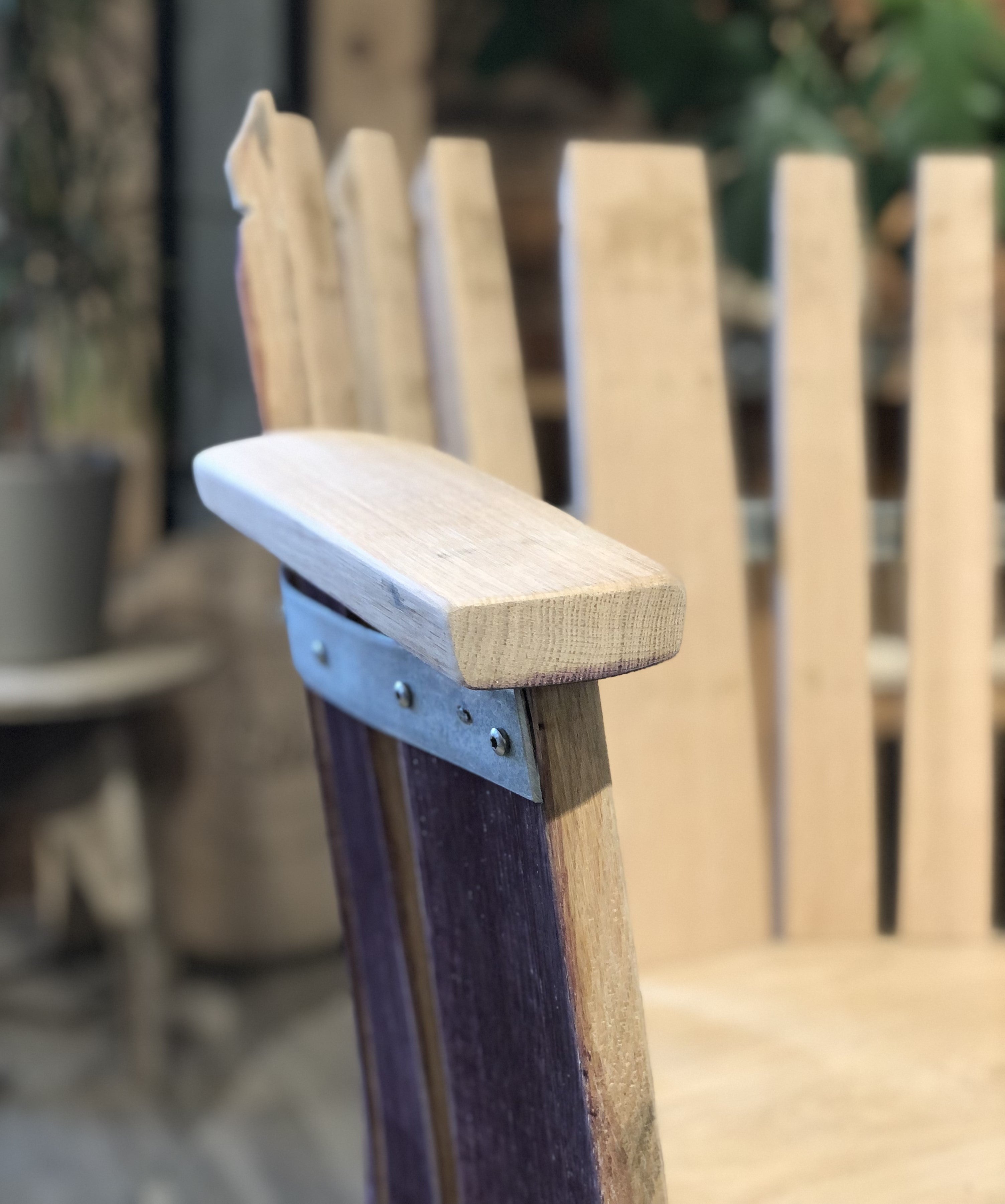 Weinfass Stuhl aus Fassdauben