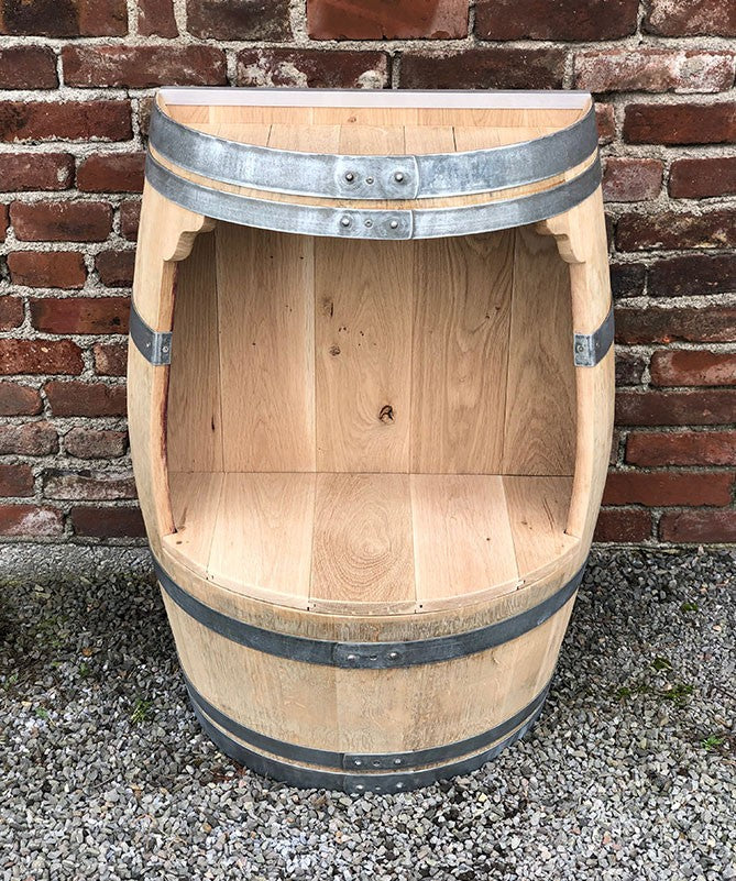 Weinfass Regal mit Rückwand und Einlegeboden