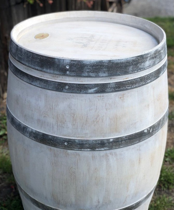 Gebrauchtes Weinfass 225l, shabby white