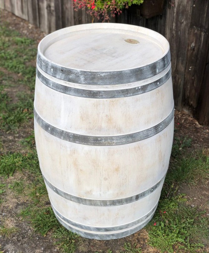 Gebrauchtes Weinfass 225l, shabby white